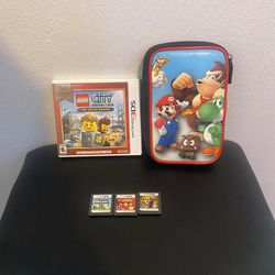 Nintendo 2d/3d games and case