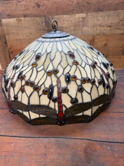 Tiffany-Style Dragonfly Stained Glass Lamp Shade