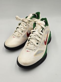 Nike Hyperfuse Low White Sport Red pine Green Black shoes 
