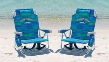 2 Green Blue Tommy Bahama Beach Chairs for Sale in Los