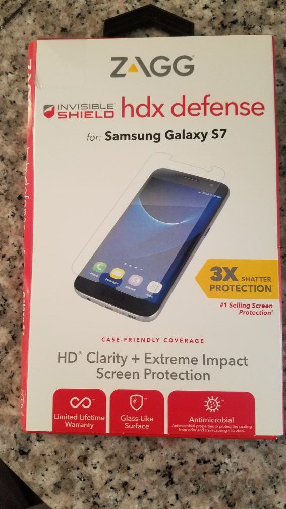 ZAGG invisible shield hdx defense for Samsung S7