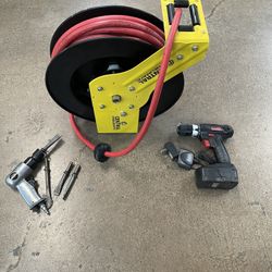 Mechanics Shop Tools Air Hose Reel Drill Impact