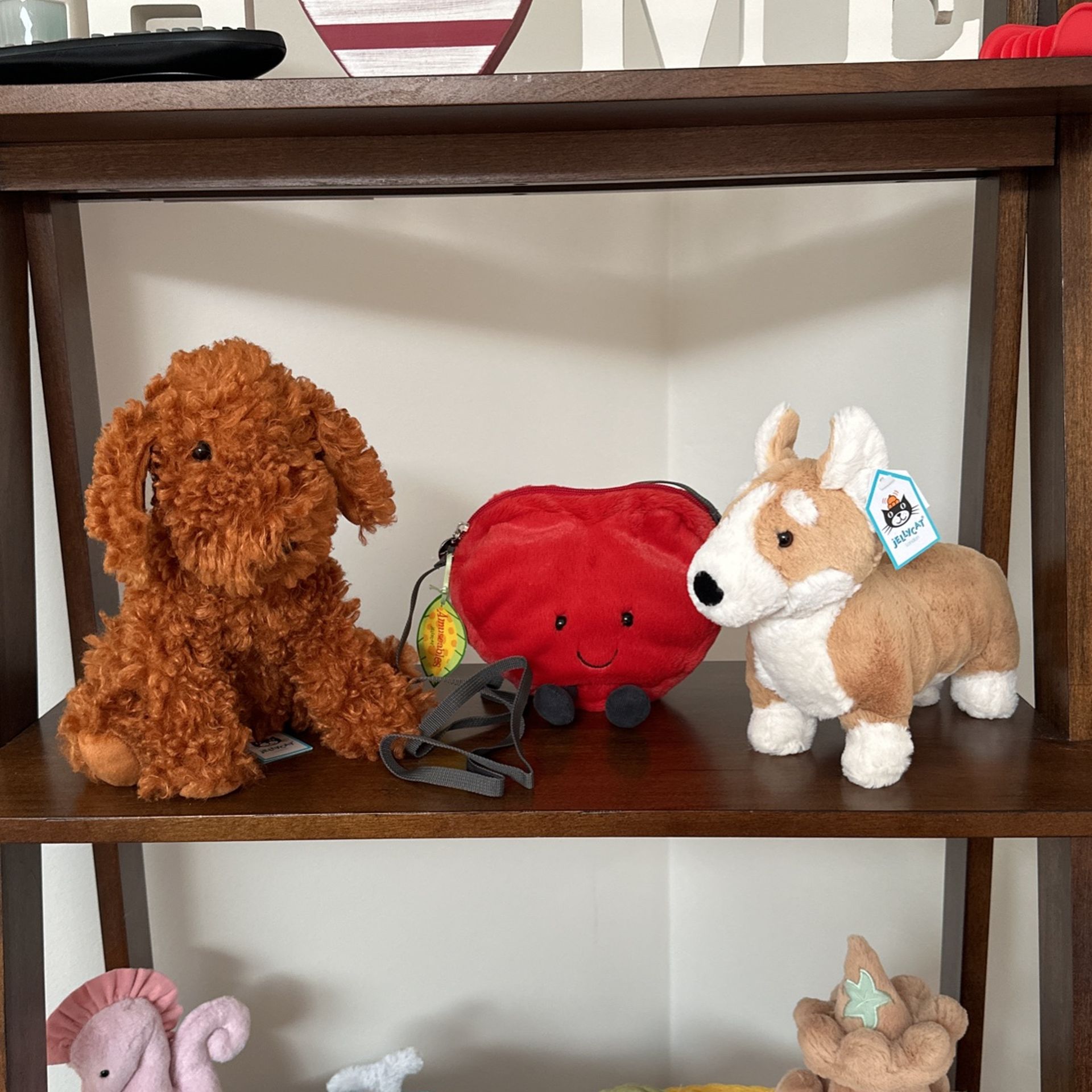 Jellycat Golden doodle, Heart Bag, Corgi New