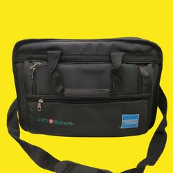 Auto Europe AMEX Black Travel Laptop Bag w/Adjustable Strap & Multiple Compartments