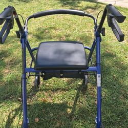 Drive Medical Foldable 4-Wheel Rollator Walker