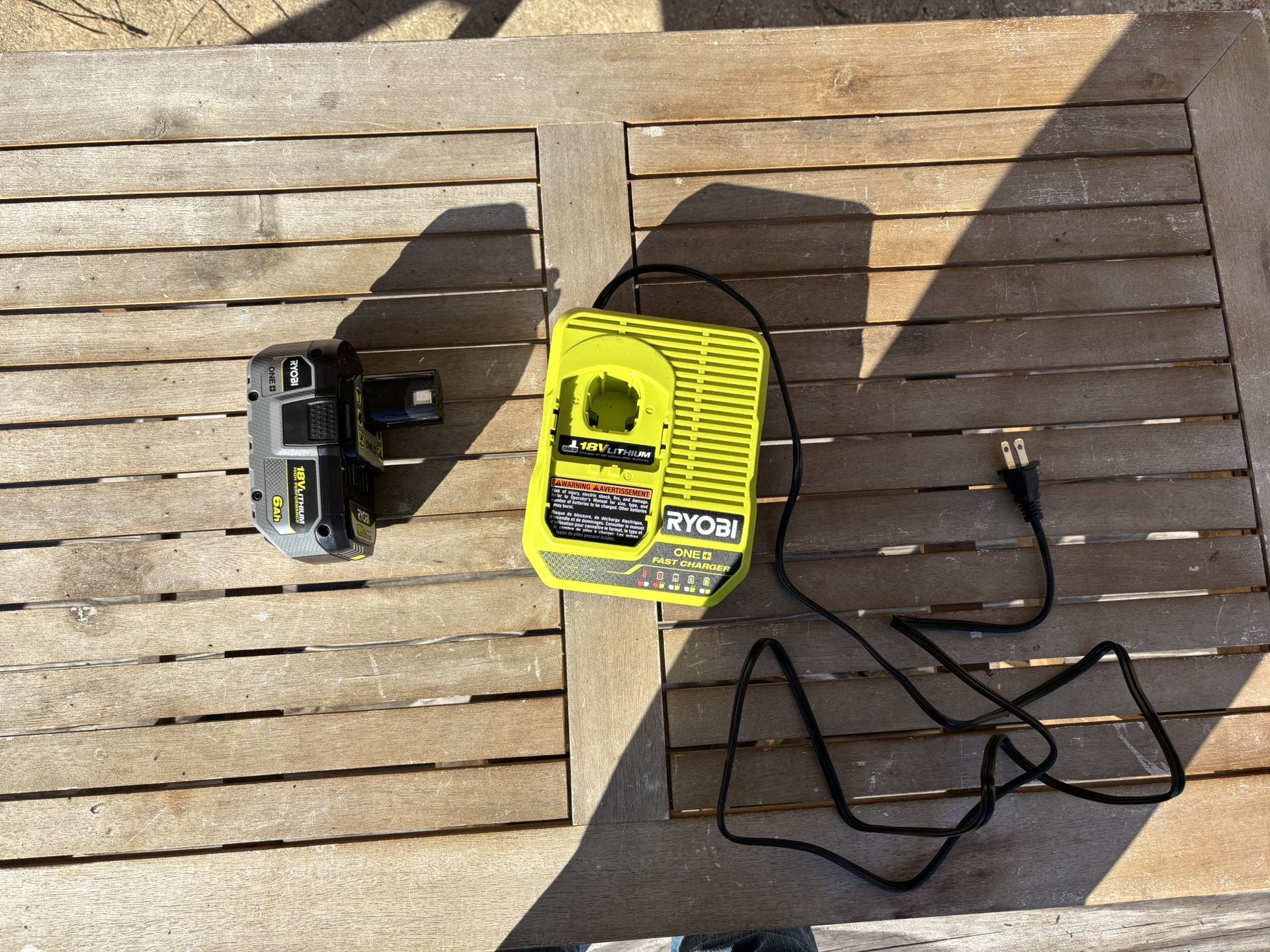 Ryobi Mower, 18v 6ah Battery, And 18v Fast Charger