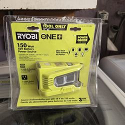 Ryobi 18v 150-watt Portable Battery Inverter Power Source 