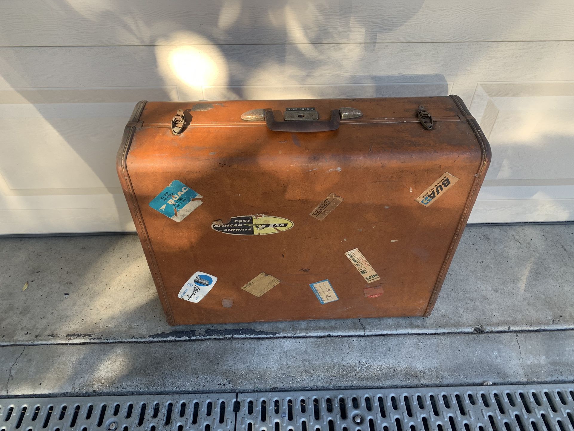 Antique Authentic Vintage Samsonite Luggage With Original Stickers Tags