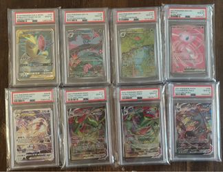 PSA graded pokemon 151, crown zenith, tag team, mega evolutions