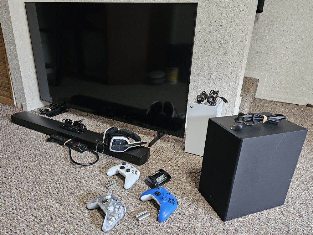 Xbox Series X Bundle – 1TB + 2TB Expansion + Headset + Controllers (Moving)