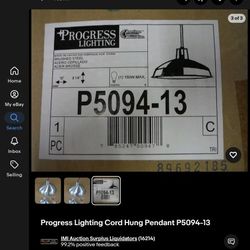 Progress Lighting Cord Hung Pendant P5094