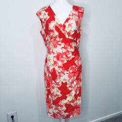 Ralph Lauren Pink Floral Dress Size 10