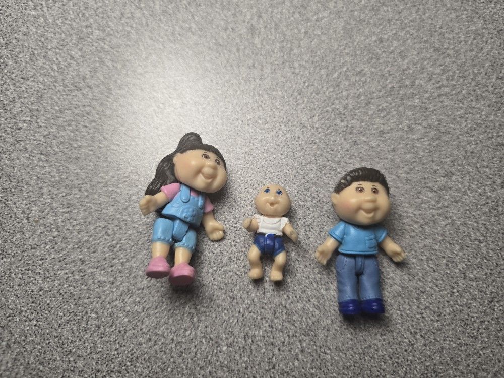 Mini Cabbage Patch Plastic Doll Baby 2017 Lot Of 3 