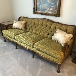 Midcentury Sofa With Matching End Table