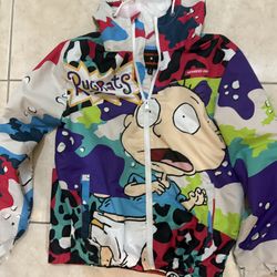 Members Only X Nickelodeon Rugrats Windbreaker Jacket Mens Size M nostalgia
