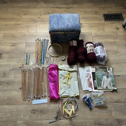 Knitting Needles, Crochet Hooks and Various Craft Items