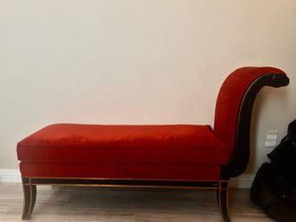 Red lounge chair