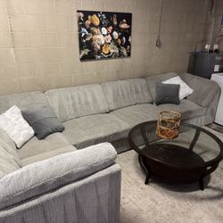 Large gray beautiful Sectional Couch Modular 