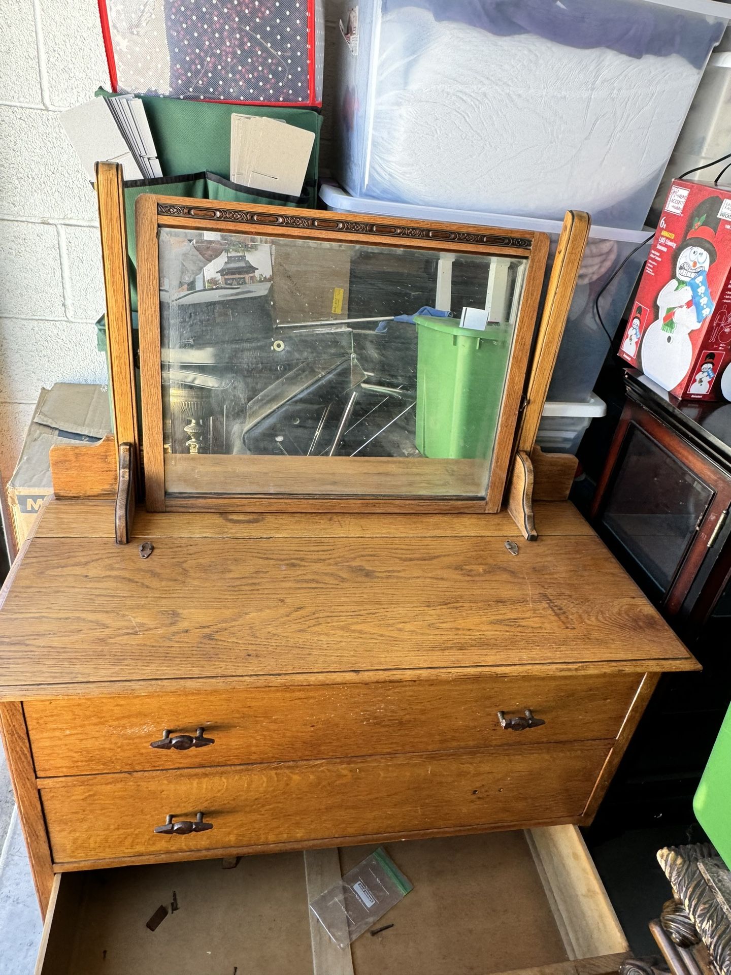 Vintage Dresser With Mirror