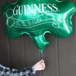 3-For $10.00 Guinnes Shamrock Mylar Foil Balloon, Happy St.Patrick's Day