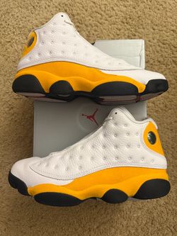 Size 10.5 (Worn once, comes with original box) - Air Jordan 13 retro yellow del sol