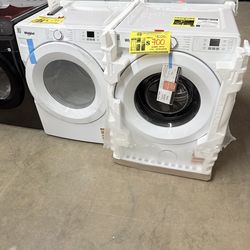 OPEN BOX WHIRLPOOL FRONT LOAD, WASHER, AND DRYER
