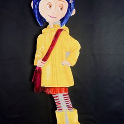 Custom Coraline Art – 2ft Hand-Painted Wood Piece