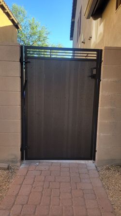 Side yard gates.
