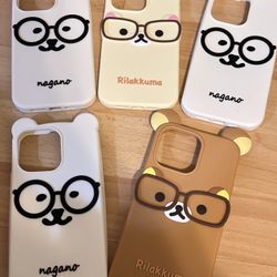 Cute iPhone 14 Pro Max Cases – Bear / Rilakkuma Style – Bundle