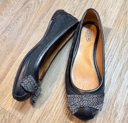 Coach black flats