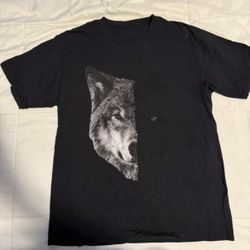 VINTAGE WOLF SPLIT FACE T-SHIRT SIZE M