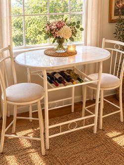 Small Faux Marble Dining Table for two