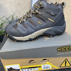 KEEN Men's Lansing Mid Waterproof (Steel Toe) SIZE 10D men’s  