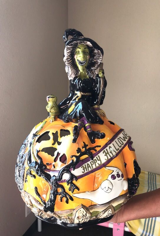 Blue sky Halloween decorations- candle holder