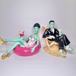 Set of 2 Viral TikTok Summerween Frankenstein and Frankenstein’s Wife Decor