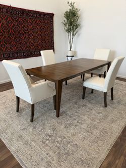 West Elm Dining Table Solid Wood Extendable - Delivery Available
