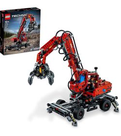 LEGO Technic Material Handler 42144, Mechanical Model Crane Toy