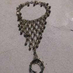 925 Silver Bracelet And Ring Attachment Land 8 Use
