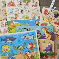 Toddler wood puzzles