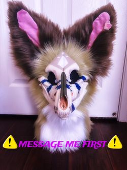 DVC Skull Dog Fursuit Head Furry Mask Costume