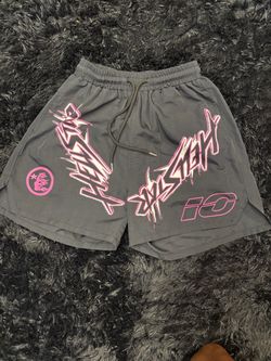 Black and pink hair star shorts nylon M