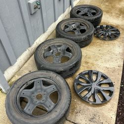 Set Of 5x114.3 Rims And Tires
