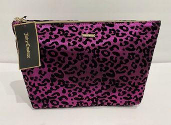 NEW! Juicy Couture Pink Leopard Pyramid Beauty Bag Super Chic & Classy