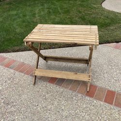 Table Vintage Wooden Folding 26”H X 32”L X 24”W. 