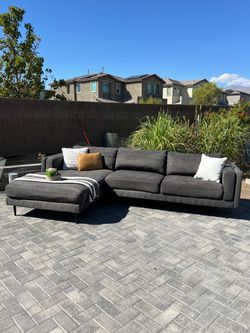 Gray Sectional Couch Sofa