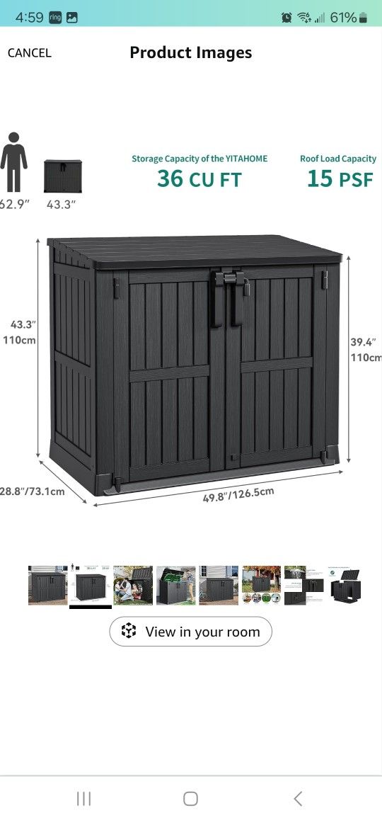 Black Storage Bin