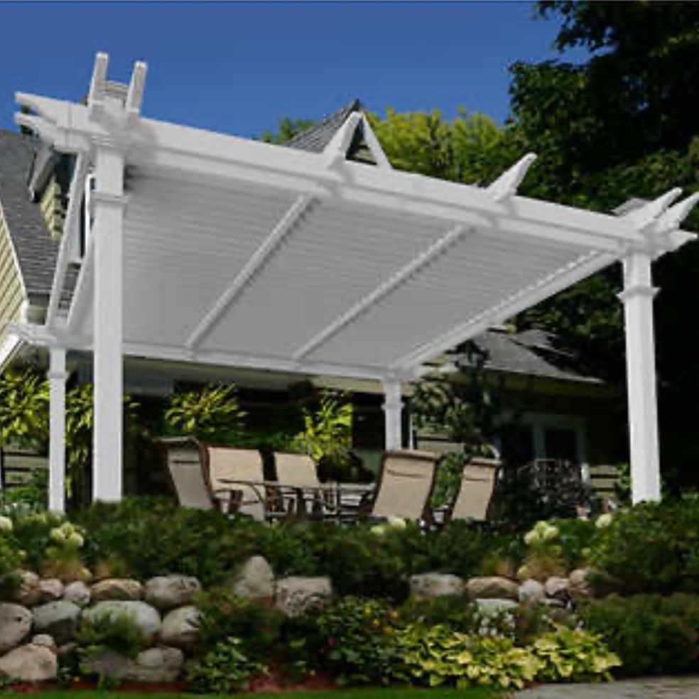 Vita Brandenburg Louvered Vinyl Pergola-New In Box! for Sale in La