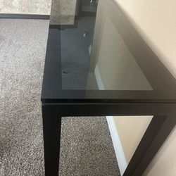 Striking Black & Smoked Glass Console Table