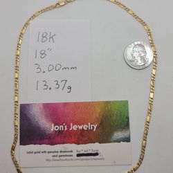18k Gold 18" Custom Link Chain