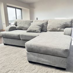 Light Gray Sectional Couch (8 x 6 FT) - Can Deliver